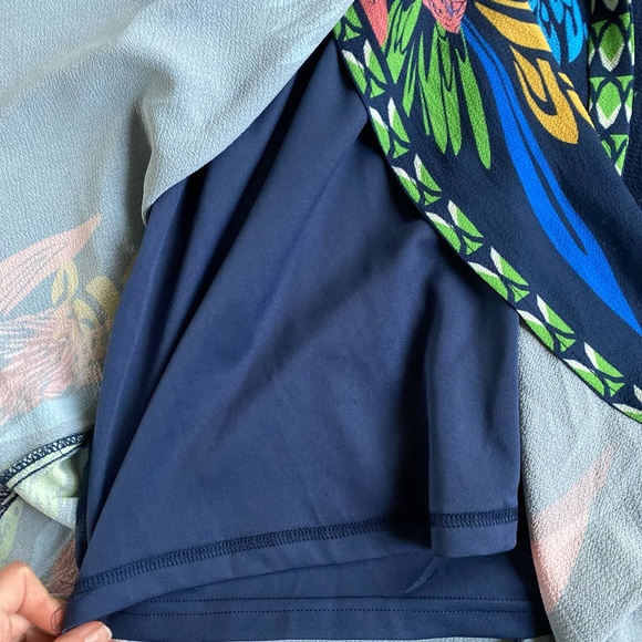 High Low Colorful Spring Summer Dress with Design, wrap waist and lined inside - Picture 7 of 8